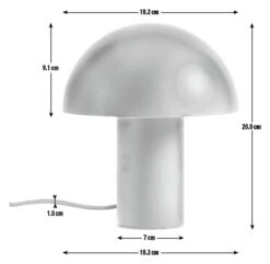 Habitat Ngami Mushroom Aluminium LED Touch Table Lamp - Blue -Home Furnishing Store 9521535 R E001
