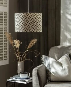 Habitat Cabin Retreat 30cm Block Shade - Green And White -Home Furnishing Store 9523928 R Z003C