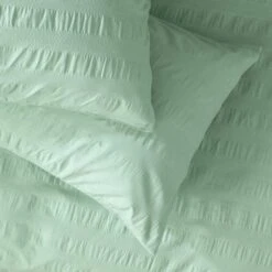Habitat Reset Seersucker Sage Green Bedding Set - Single -Home Furnishing Store 9526554 R Z003A