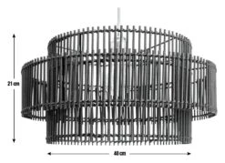 Habitat Bamboo 2 Tier Pendant Shade - Black -Home Furnishing Store 9537653 R E001