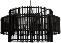 Habitat Bamboo 2 Tier Pendant Shade - Black -Home Furnishing Store 9537653 R Z002A