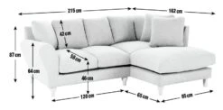 Habitat Carrie Fabric Left Hand Corner Chaise Sofa - Grey -Home Furnishing Store 9539084 R Z010A