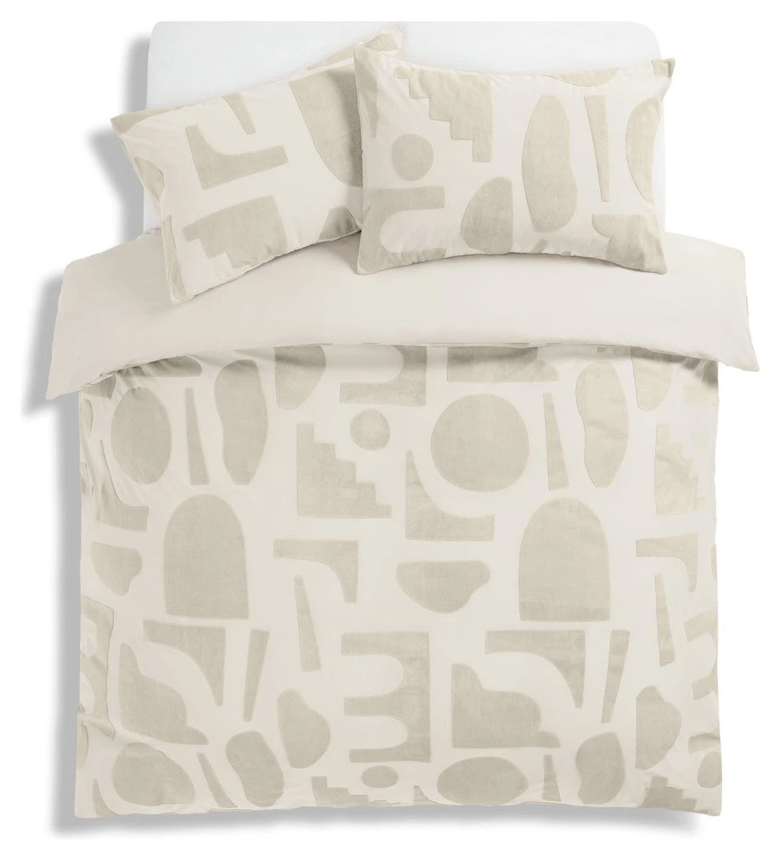 Habitat Velvet Panel Jacquard Shapes Bedding Set - Single 3 Habitat Velvet Panel Jacquard Shapes Bedding Set - Single - Image 3