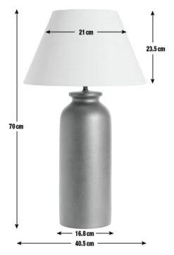 Habitat Hashi Ceramic Table Lamp - Off White & Black -Home Furnishing Store 9553273 R E001