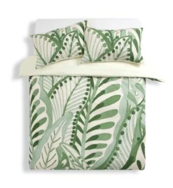 Habitat Cotton 180TC Maxi Leaf Green Bedding Set - Single -Home Furnishing Store 9555374 R Z002A
