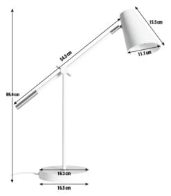 Habitat Vesper Cone Task Table Lamp - White & Gold -Home Furnishing Store 9559648 R E001