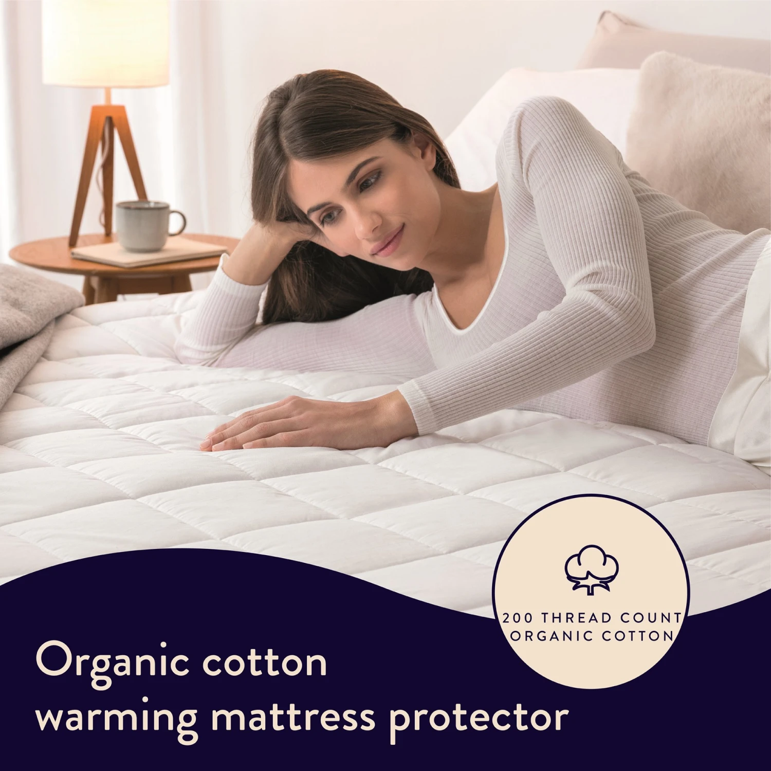 Dreamland Organic Cotton Warming Mattress Protector-Single 10 Dreamland Organic Cotton Warming Mattress Protector-Single - Image 10