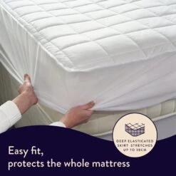 Dreamland Organic Cotton Warming Mattress Protector-Single 16 Dreamland Organic Cotton Warming Mattress Protector-Single -Home Furnishing Store 9560321 R Z005A