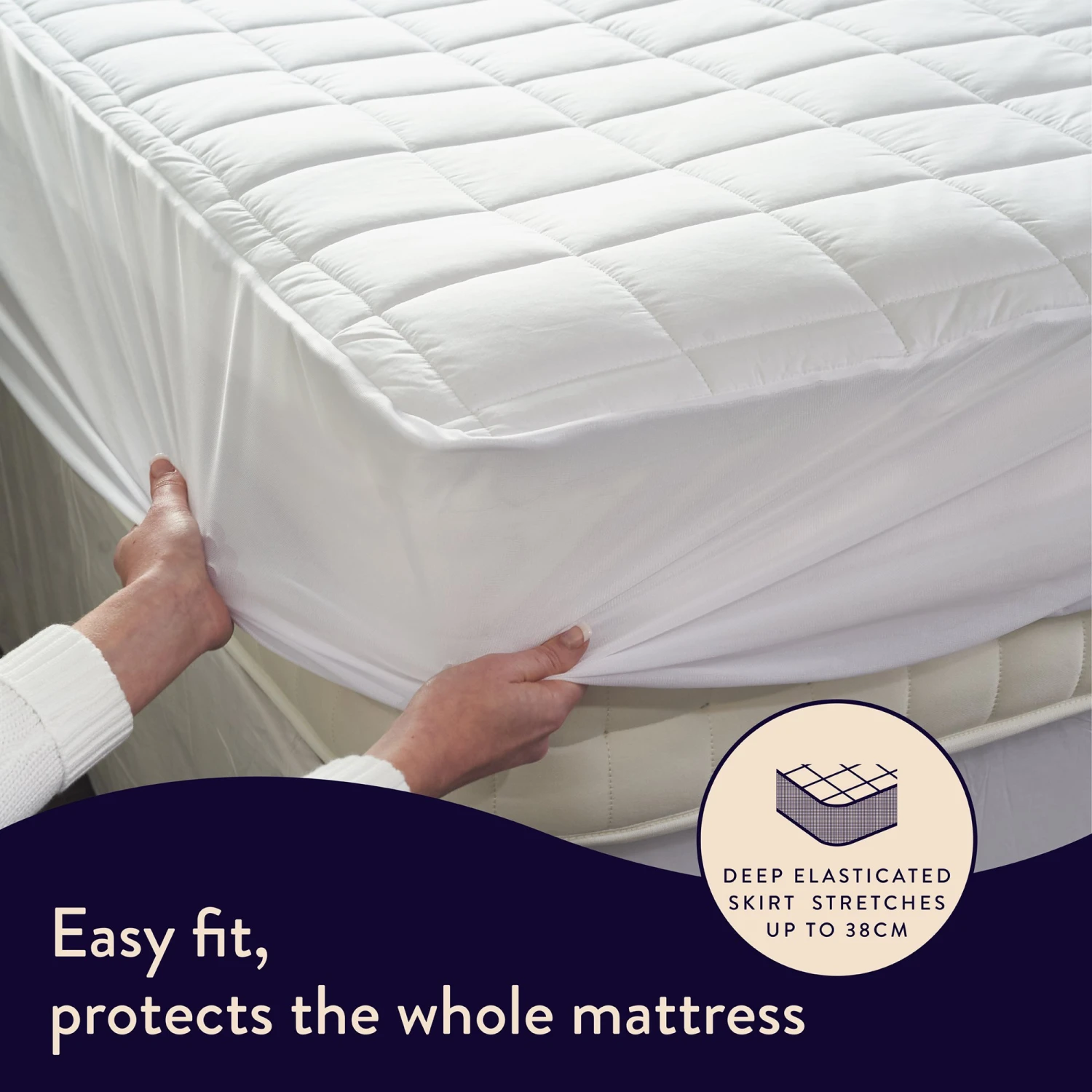 Dreamland Organic Cotton Warming Mattress Protector-Single 5 Dreamland Organic Cotton Warming Mattress Protector-Single - Image 5