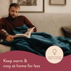 Dreamland Snuggle Up Teal Heated Throw - Large 11 Dreamland Snuggle Up Teal Heated Throw - Large -Home Furnishing Store 9562745 R Z003A