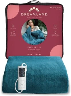 Dreamland Snuggle Up Teal Heated Throw - Large 15 Dreamland Snuggle Up Teal Heated Throw - Large -Home Furnishing Store 9562745 R Z007A