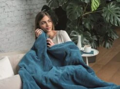 Dreamland Snuggle Up Teal Heated Throw - Large 17 Dreamland Snuggle Up Teal Heated Throw - Large -Home Furnishing Store 9562745 R Z009A