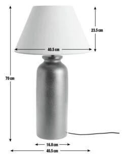 Habitat Hashi Ceramic Table Lamp - Black & Beige -Home Furnishing Store 9563603 R E001