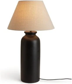 Habitat Hashi Ceramic Table Lamp - Black & Beige -Home Furnishing Store 9563603 R Z007A