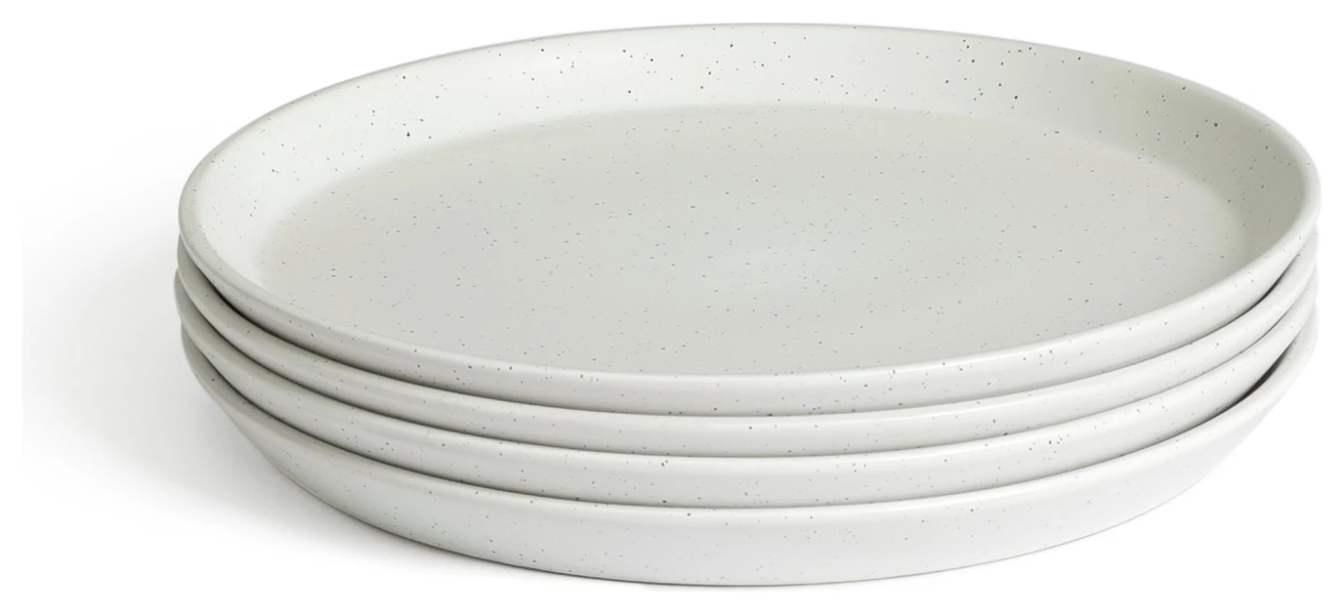 Habitat Addison 4 Piece Stoneware Side Plate - White 1 Habitat Addison 4 Piece Stoneware Side Plate - White