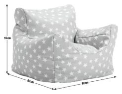 Habitat Kids Funzee Grey Stars Bean Bag -Home Furnishing Store 9571815 R E001