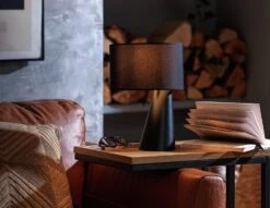 Habitat Abono Steel LED Table Lamp - Black