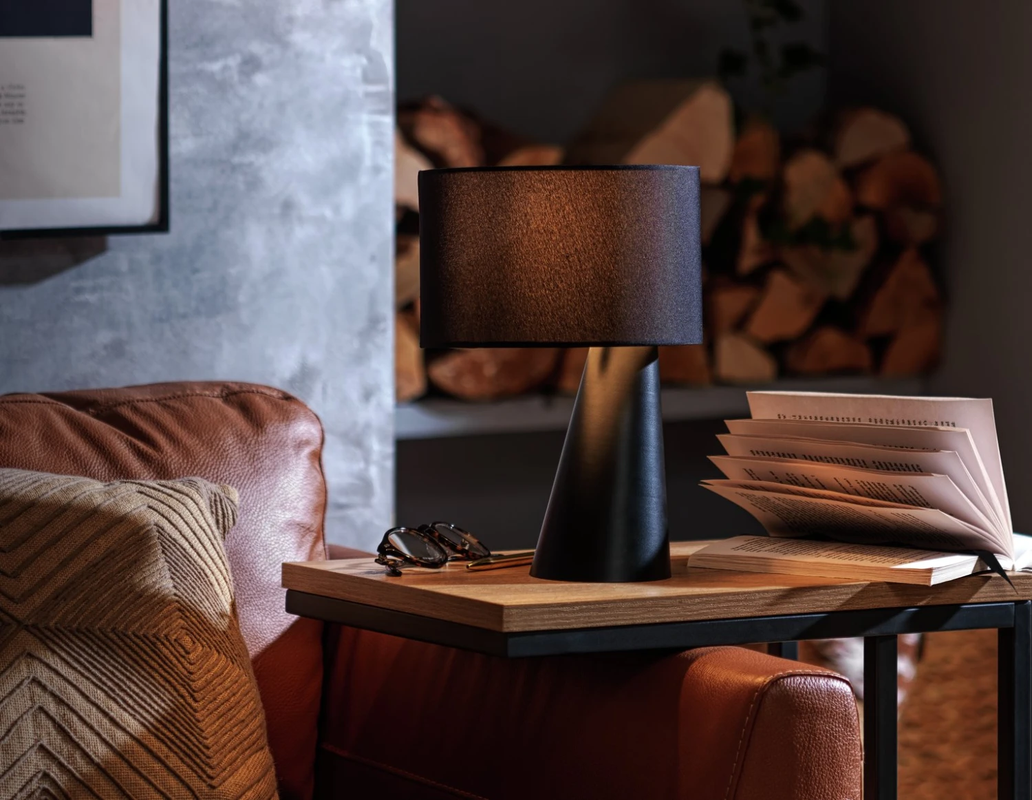 Habitat Abono Steel LED Table Lamp - Black 1 Habitat Abono Steel LED Table Lamp - Black