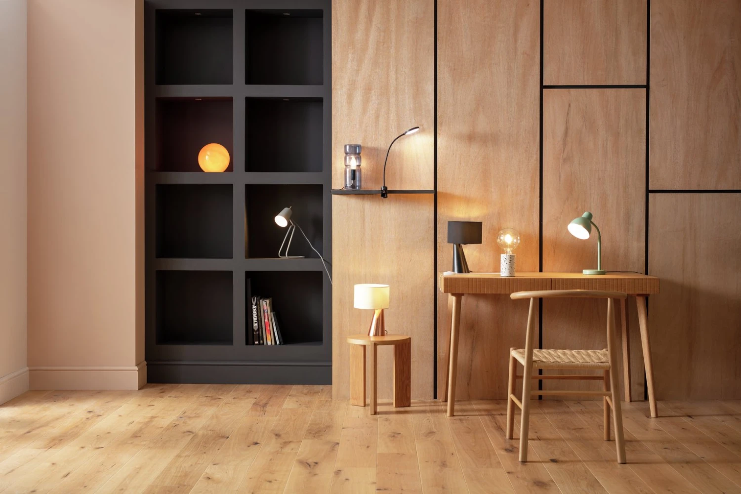 Habitat Abono Steel LED Table Lamp - Black 5 Habitat Abono Steel LED Table Lamp - Black - Image 5