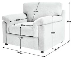 Habitat Florence Fabric Armchair - Grey 11 Habitat Florence Fabric Armchair - Grey -Home Furnishing Store 9574654 R E001