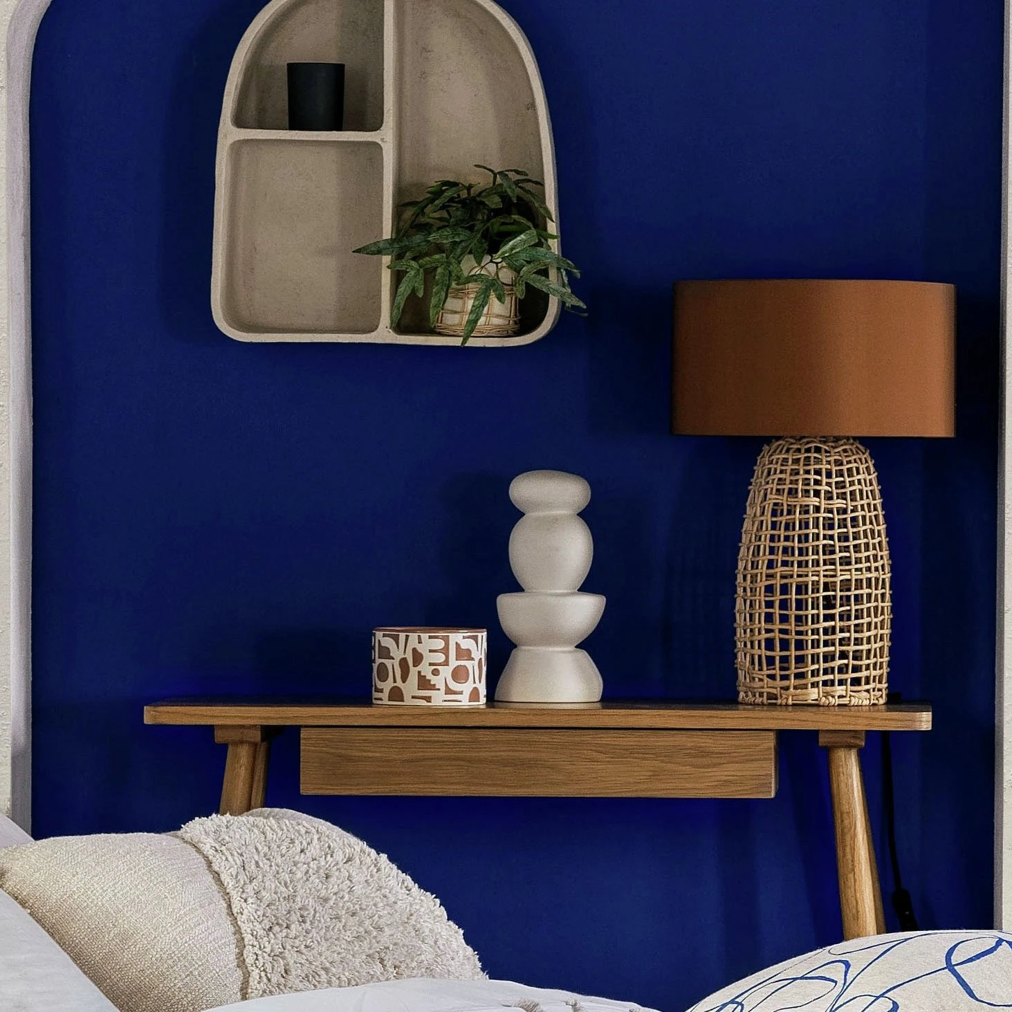 Habitat Luiss Rattan Table Lamp - Orange 1 Habitat Luiss Rattan Table Lamp - Orange