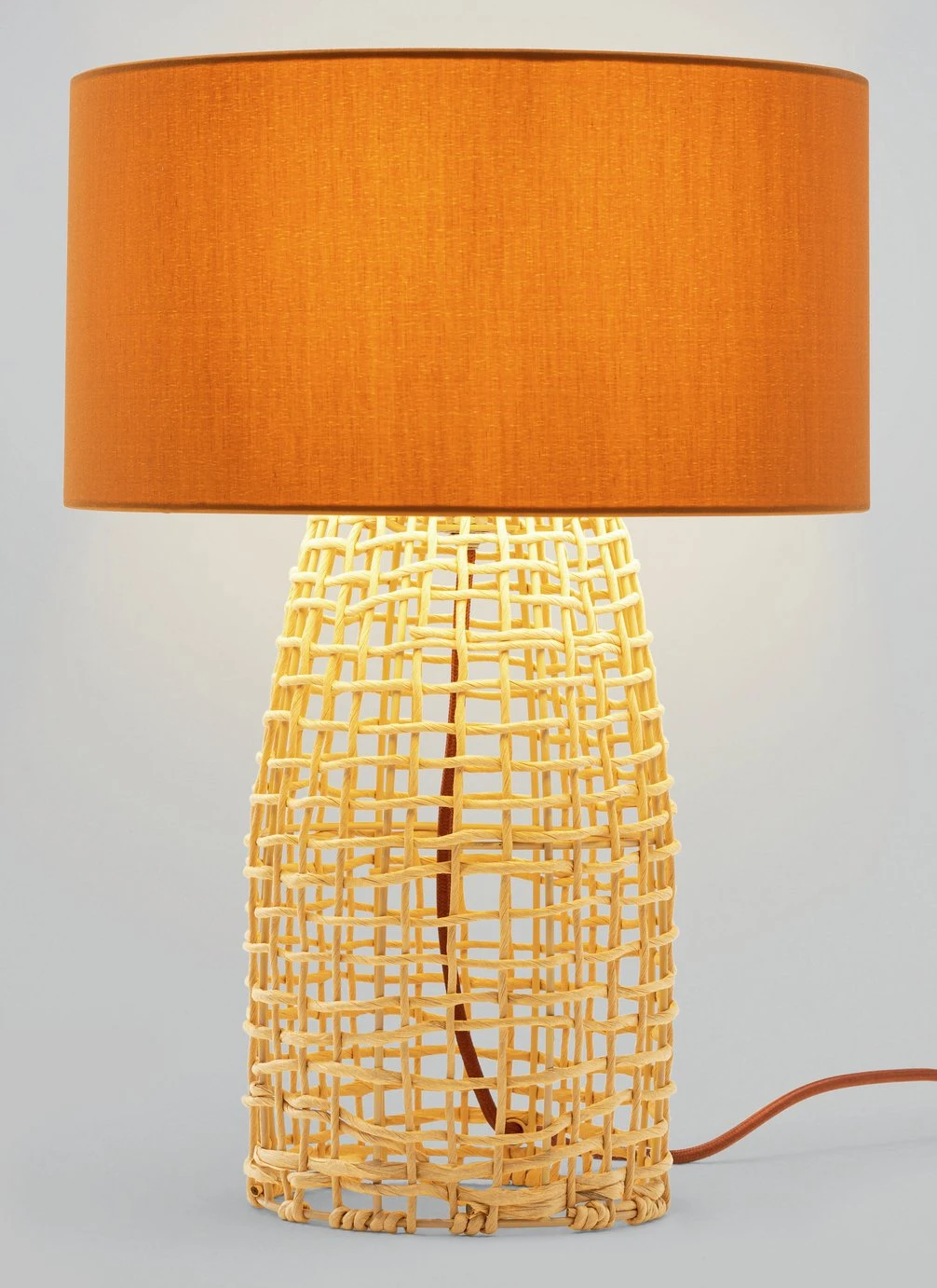 Habitat Luiss Rattan Table Lamp - Orange 7 Habitat Luiss Rattan Table Lamp - Orange - Image 7