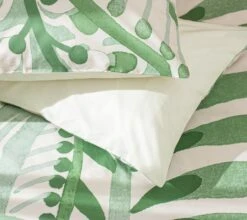 Habitat Cotton 180TC Maxi Leaf Green Bedding Set - Double -Home Furnishing Store 9576119 R Z003A