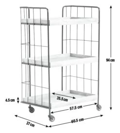 Habitat Kai Wood Drinks Trolley - Black & Mango -Home Furnishing Store 9579271 R E001