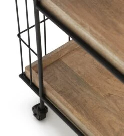 Habitat Kai Wood Drinks Trolley - Black & Mango -Home Furnishing Store 9579271 R Z004A