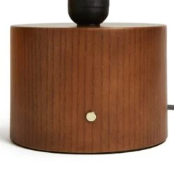 Habitat Corduroy Touch Table Lamp - Mustard & Walnut -Home Furnishing Store 9582275 R Z003A