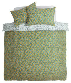 Habitat Sunburst Geo Green & Mustard Bedding Set - Single -Home Furnishing Store 9588042 R Z002A