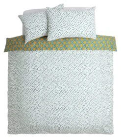 Habitat Sunburst Geo Green & Mustard Bedding Set - Single -Home Furnishing Store 9588042 R Z004A