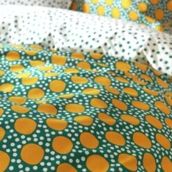 Habitat Sunburst Geo Green & Mustard Bedding Set - Single -Home Furnishing Store 9588042 R Z005A