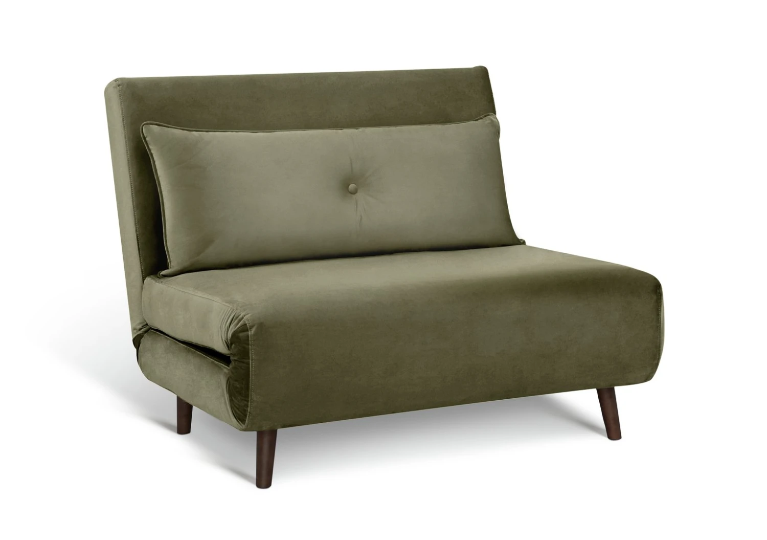 Habitat Roma Small Double Velvet Chairbed - Sage Green 1 Habitat Roma Small Double Velvet Chairbed - Sage Green