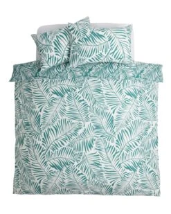 Habitat Abstract Green Leaf & White Bedding Set - Single -Home Furnishing Store 9593226 R Z002A
