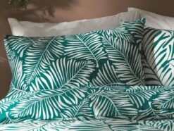 Habitat Abstract Green Leaf & White Bedding Set - Single -Home Furnishing Store 9593226 R Z003C