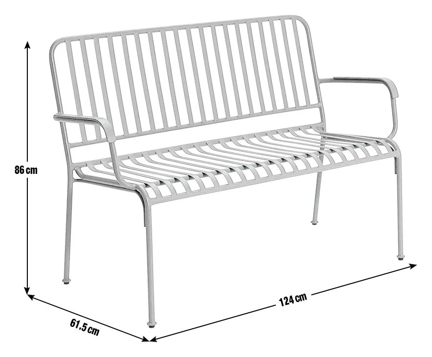 Habitat Indu 2 Seater Metal Garden Bench - Green 3 Habitat Indu 2 Seater Metal Garden Bench - Green - Image 3