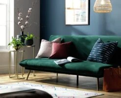 Habitat Matteo Velvet Clic Clac Sofa Bed - Teal -Home Furnishing Store 9602038 R Z002C