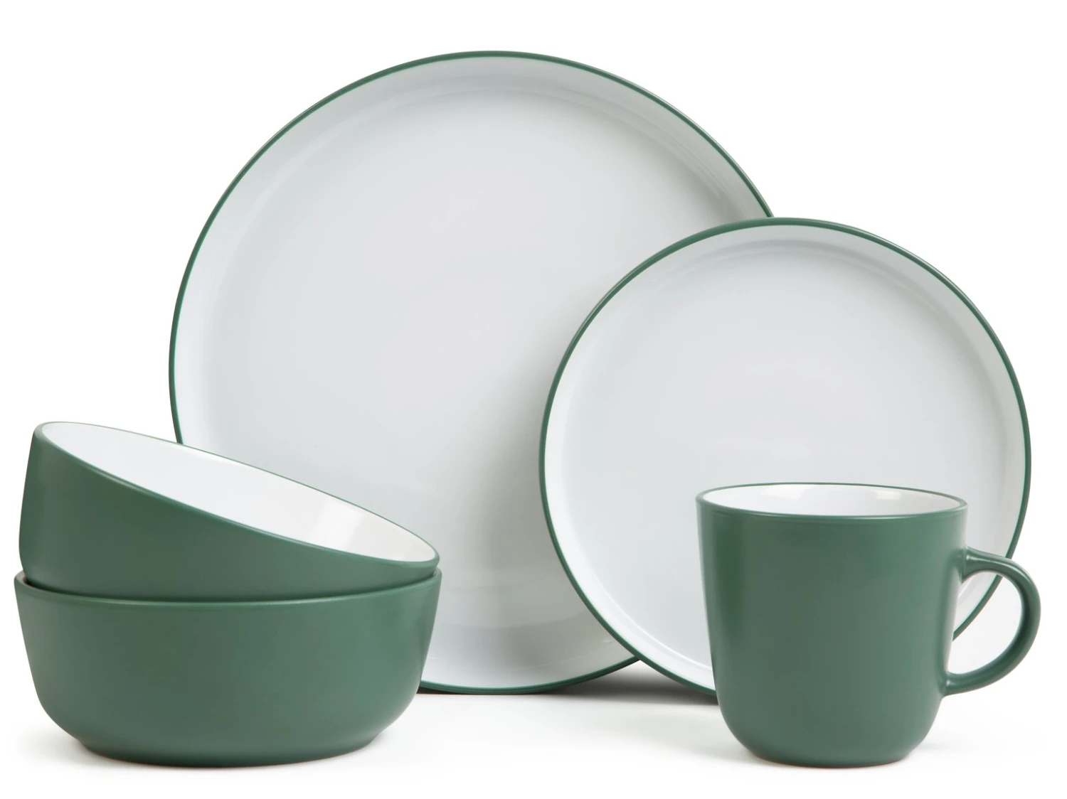 Habitat Two Tone 16 Piece Stoneware Dinner Set 1 Habitat Two Tone 16 Piece Stoneware Dinner Set