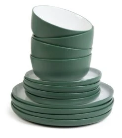Habitat Two Tone 16 Piece Stoneware Dinner Set 8 Habitat Two Tone 16 Piece Stoneware Dinner Set -Home Furnishing Store 9604438 R Z002A
