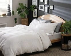 New Products 5 Habitat Cotton Waffle Plain White Bedding Set - Single