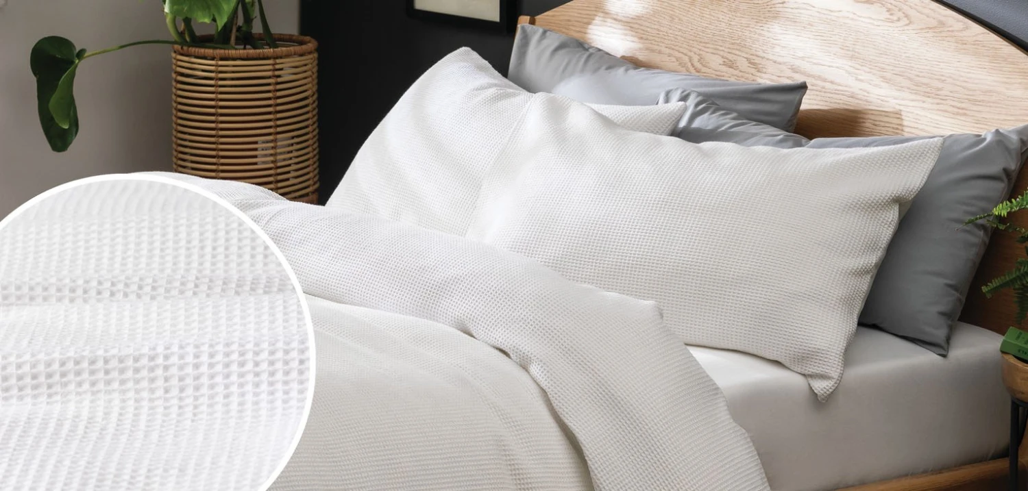 Habitat Cotton Waffle Plain White Bedding Set - Single 5 Habitat Cotton Waffle Plain White Bedding Set - Single - Image 5