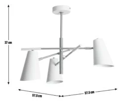 Habitat Vesper Cone 3 Light Ceiling Pendant - White 7 Habitat Vesper Cone 3 Light Ceiling Pendant - White -Home Furnishing Store 9607813 R E001