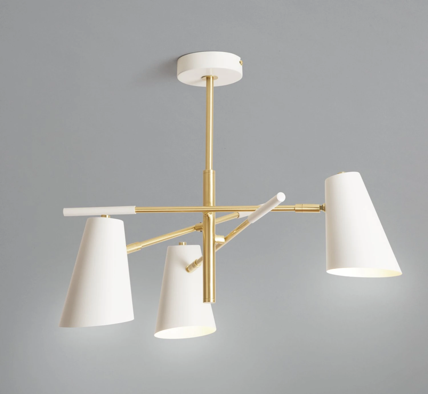 Habitat Vesper Cone 3 Light Ceiling Pendant - White 2 Habitat Vesper Cone 3 Light Ceiling Pendant - White - Image 2