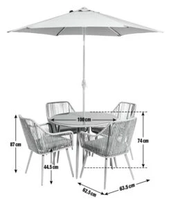 Habitat Malta 4 Seater Rattan Effect Patio Set - Black -Home Furnishing Store 9609127 R E001