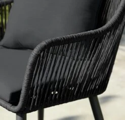 Habitat Malta 4 Seater Rattan Effect Patio Set - Black -Home Furnishing Store 9609127 R Z010C