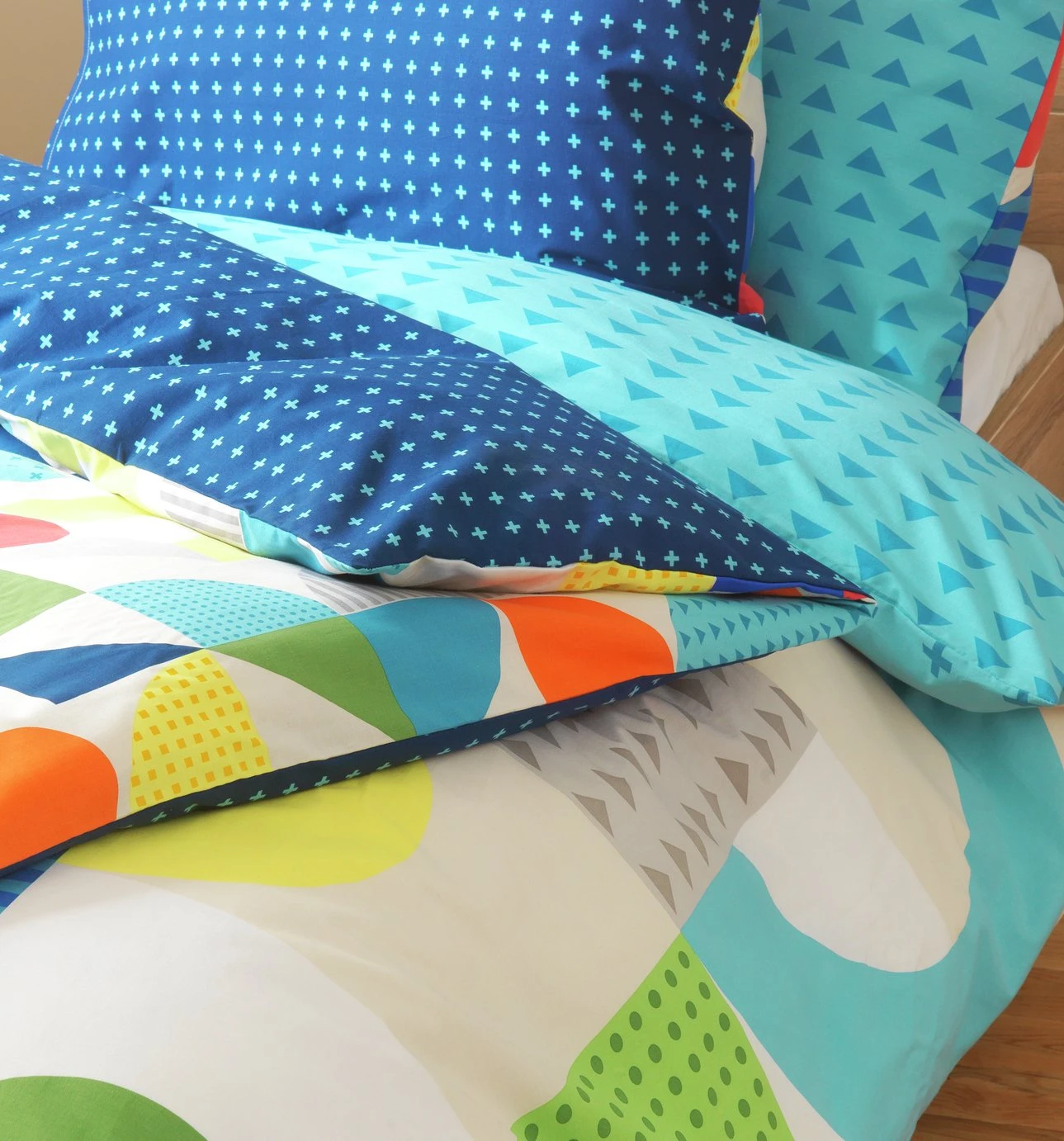 Habitat Kids Geo Shapes Twin Pack Bedding Set - Double 7 Habitat Kids Geo Shapes Twin Pack Bedding Set - Double - Image 7