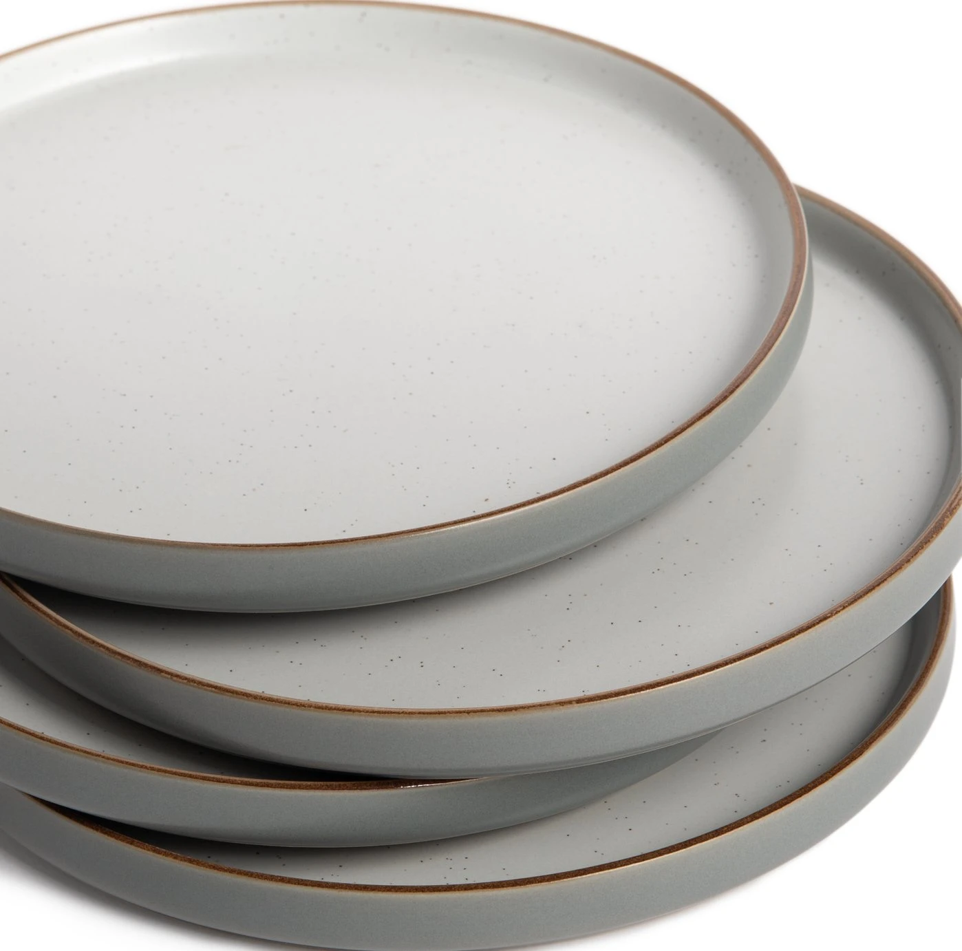 Habitat Speckle Set Of 4 Side Plate - Grey 6 Habitat Speckle Set Of 4 Side Plate - Grey - Image 6