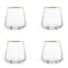 Habitat Set Of 4 Gold Rim Tumbler