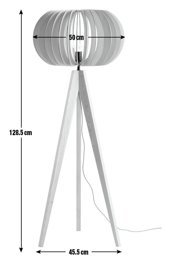 Habitat Achille Ash Wooden Tripod Floor Lamp - Oak 3 Habitat Achille Ash Wooden Tripod Floor Lamp - Oak - Image 3